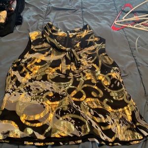 Beautiful black/gold sleeveless St John Couture.